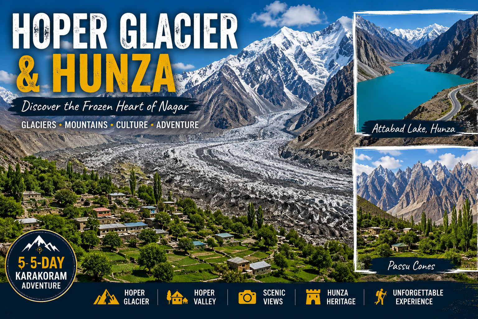 Hoper Glacier & Hoper Valley: Complete Hunza-Nagar Travel Guide
