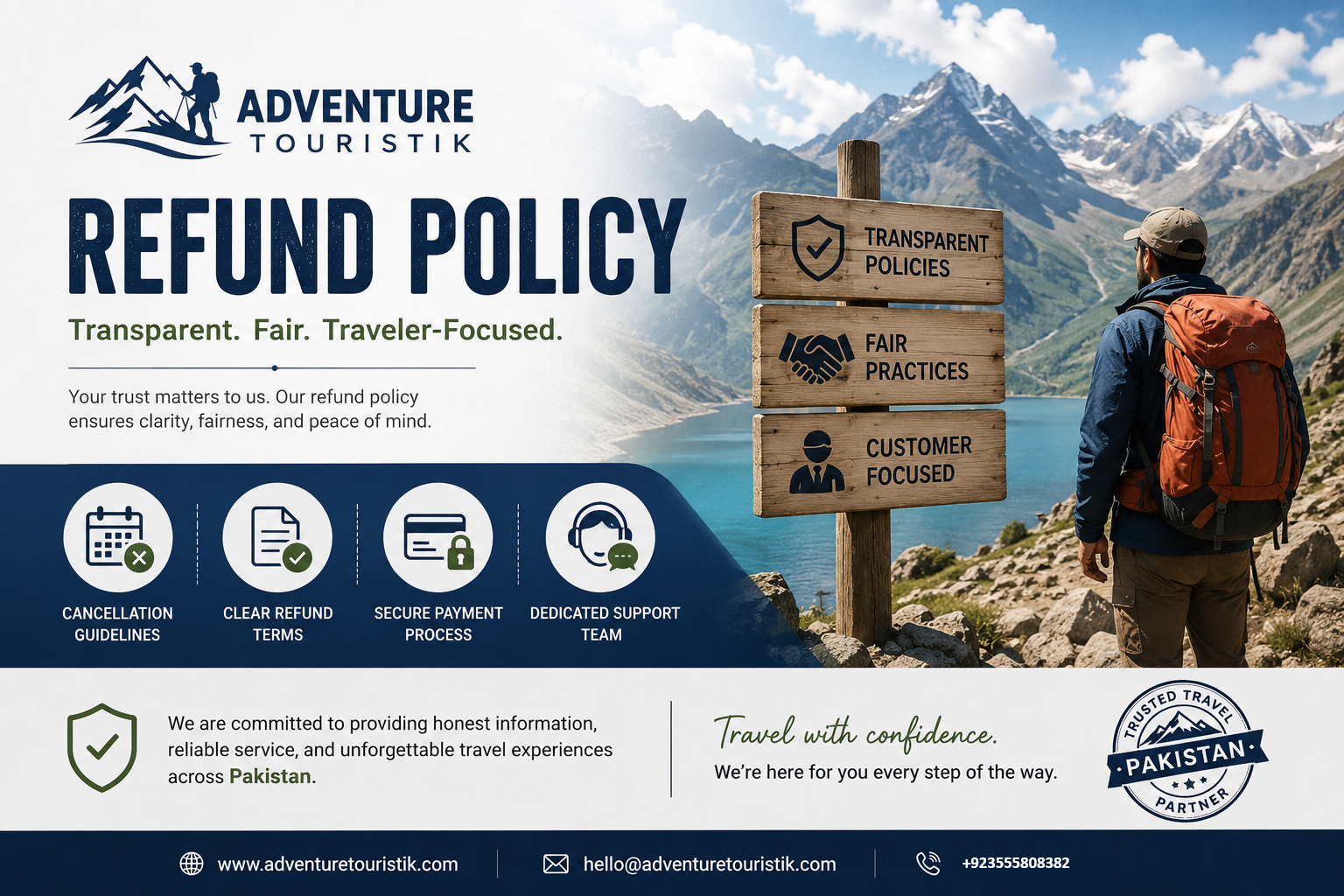 Adventure Touristik Refund Policy for Pakistan Tours and Treks