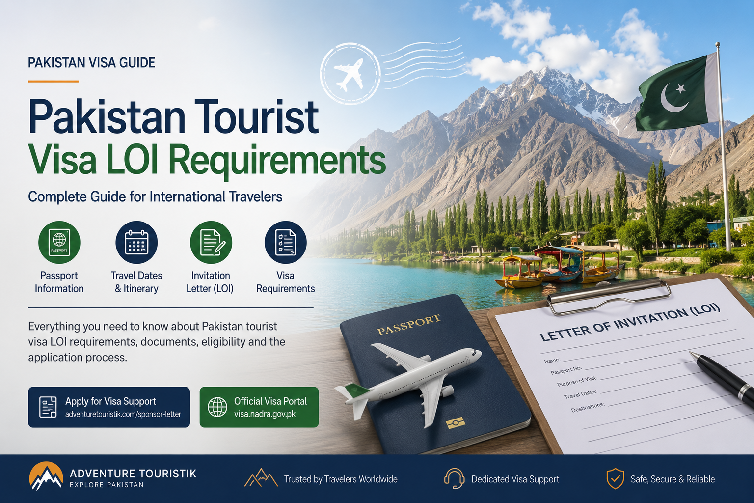 Pakistan tourist visa LOI requirements and invitation letter guide
