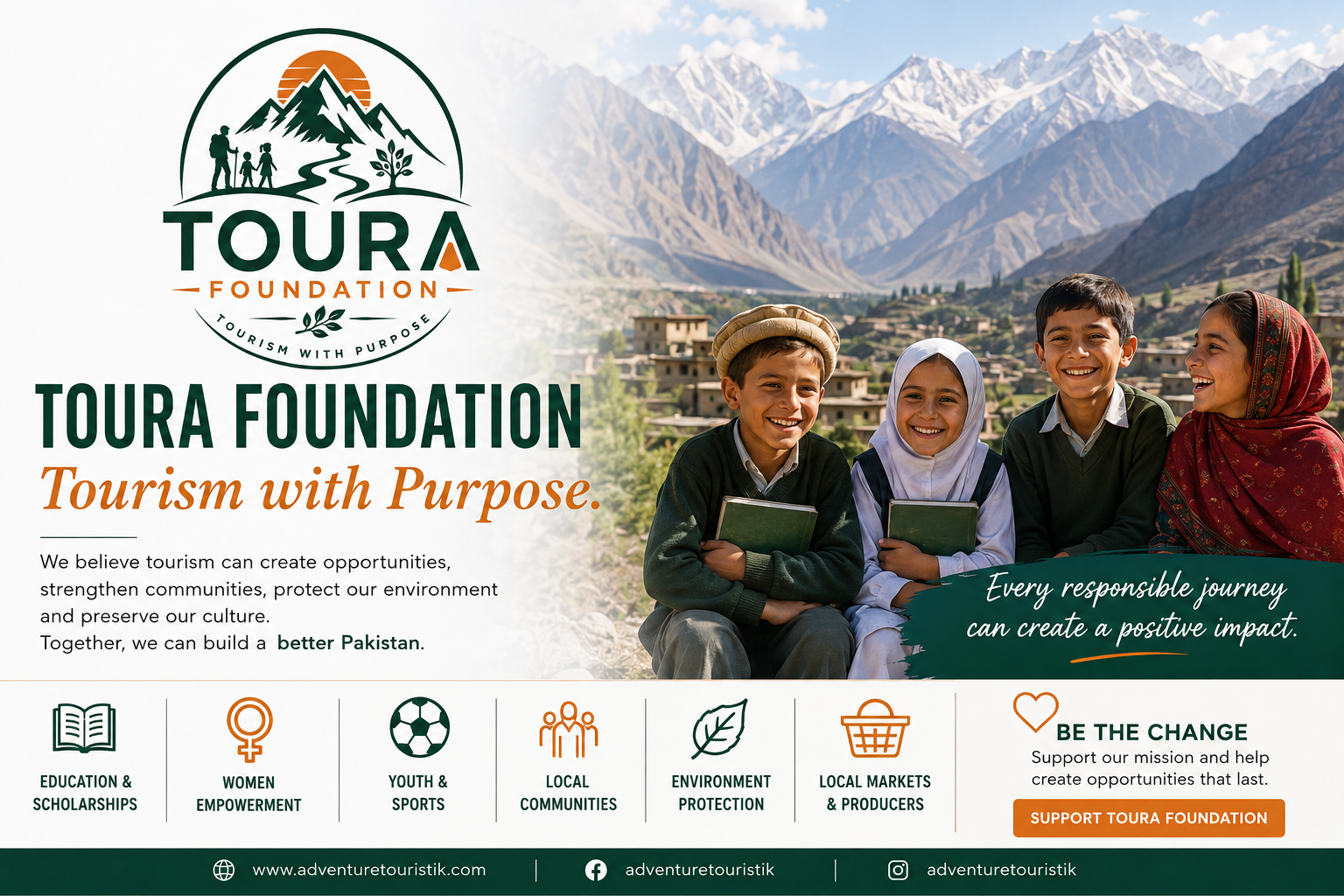 Toura Foundation supporting communities, education and tourism in Pakistan